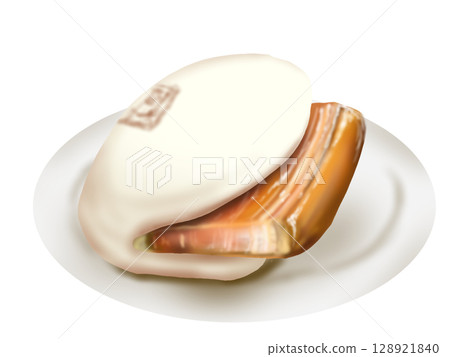 手繪滷肉包子插畫 手繪滷肉包子插畫 128921840