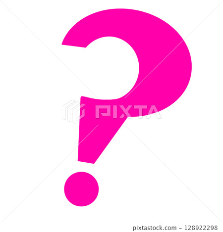 Pink question mark simple icon Pink question mark simple icon 128922298