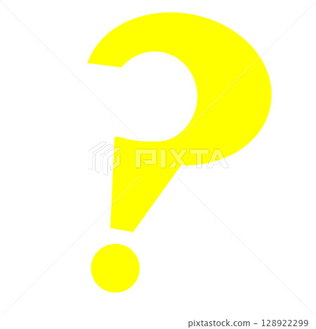 Yellow question mark simple icon Yellow question mark simple icon 128922299