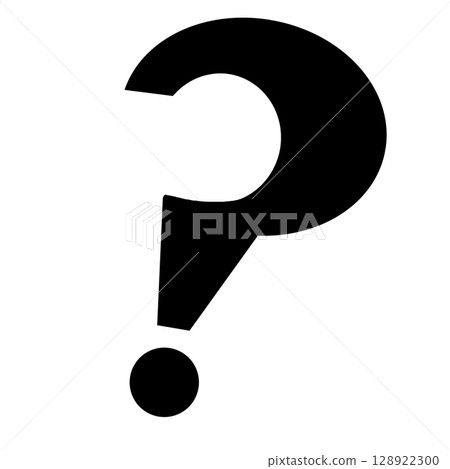 Black question mark simple icon Black question mark simple icon 128922300
