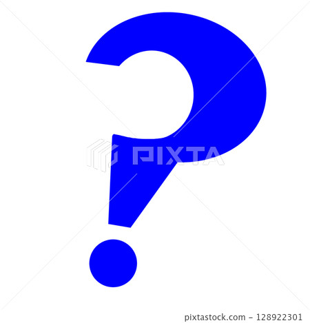 Blue question mark simple icon Blue question mark simple icon 128922301