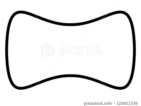A simple horizontal decorative frame with a black curved edge 128922336