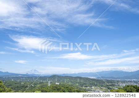 Mt. Fuji in summer, view from Shonan-daira, Hiratsuka, July 128922548