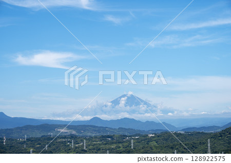 Mt. Fuji in summer, view from Shonan-daira, Hiratsuka, July 128922575
