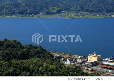 Kyoto Tango Railway running near Amanohashidate 128922922