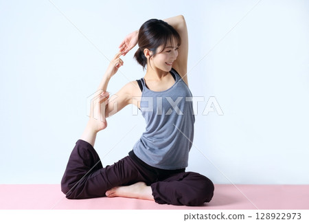 Yoga exercise female image Yoga exercise female image 128922973