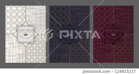 A luxurious pattern. A set of spectacular patterns for covers, prints, interior design, packaging, premium funds and creative ideas A luxurious pattern. A set of spectacular patterns for covers, prints, interior design, packaging, premium funds and creative ideas 128923217