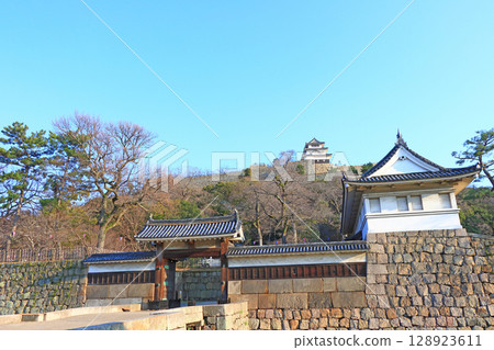 香川縣丸龜市丸龜城風景 香川縣丸龜市丸龜城風景 128923611