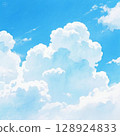 夏天的藍天白雲 128924833