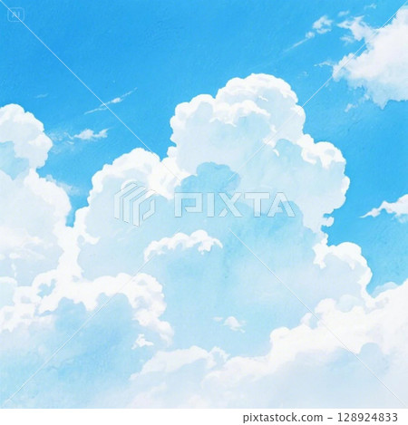 Summer blue sky and white clouds 128924833