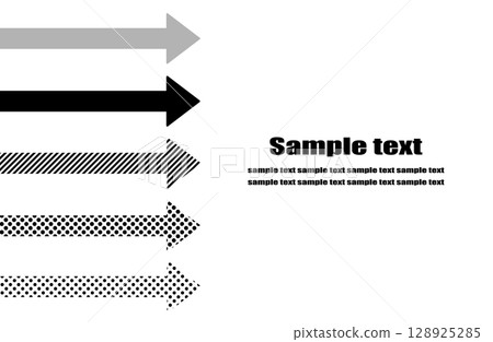 右指向單色箭頭背景向量插圖 128925285