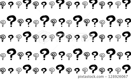 Black question mark seamless background illustration Black question mark seamless background illustration 128926067
