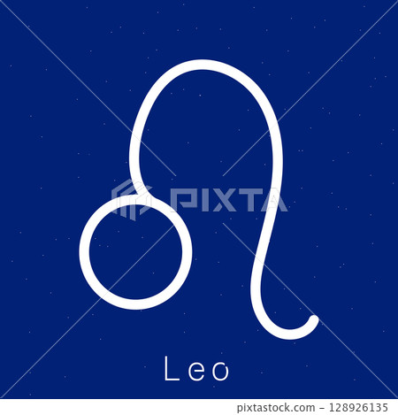 Leo sign constellation icon 128926135