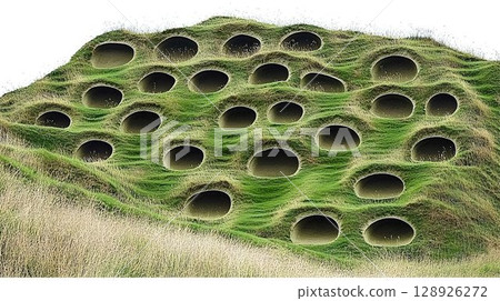 Macro closeup view of green plant details Macro closeup view of green plant details 128926272