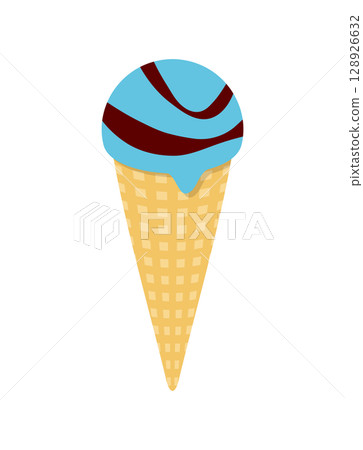 Ice cream mint chocolate chocolate mint cone ice cream illustration Ice cream mint chocolate chocolate mint cone ice cream illustration 128926632