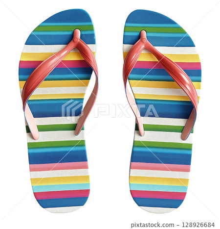 Striped Beach Flipflops 128926684
