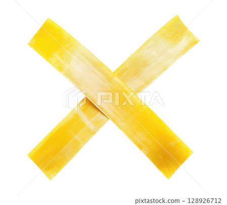 Cross of Tape Pieces 128926712