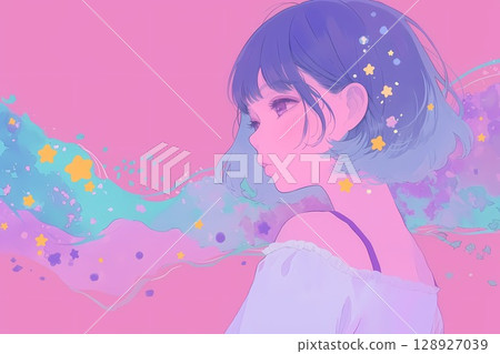 一個表情悲傷的女孩 一個表情悲傷的女孩 128927039