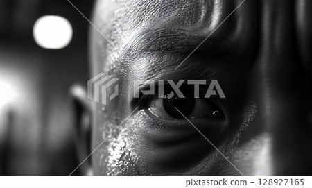 Athlete sweating and recovering after intense... - Stock Illustration ...
