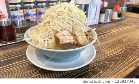 Restaurant menu (vegetable Mashi Jiro-style ramen) 128927345