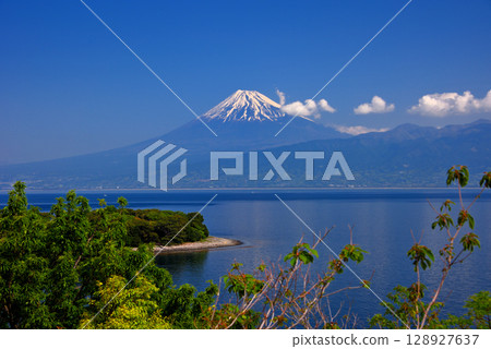 中部地區，伊豆半島，大瀨崎，富士山觀賞點西浦繪裡，從停車場眺望，靜岡縣沼津市西浦（3） 128927637