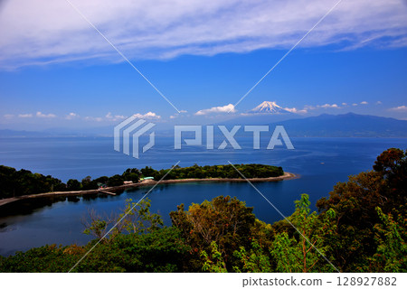 Chubu region, Izu Peninsula, Osezaki, famous Japanese scenery overseas, Osezaki, Suruga Bay and Mt. Fuji, Nishiura, Numazu City, Shizuoka Prefecture (3) Chubu region, Izu Peninsula, Osezaki, famous Japanese scenery overseas, Osezaki, Suruga Bay and Mt. Fuji, Nishiura, Numazu City, Shizuoka Prefecture (3) 128927882