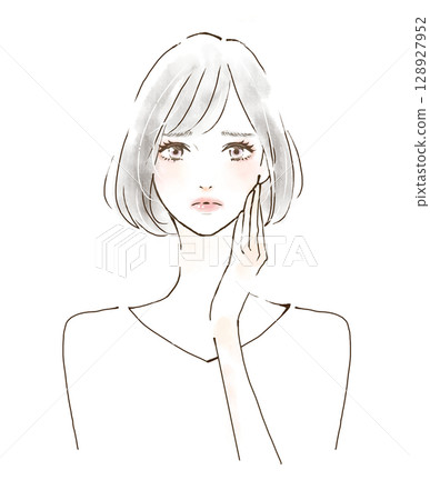 Women who are worried about gray hair 128927952