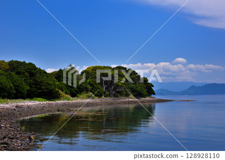 Chubu region, Izu Peninsula, Osezaki, diving spot, view from Ose beach, Nishiura, Numazu city, Shizuoka prefecture (3) 128928110