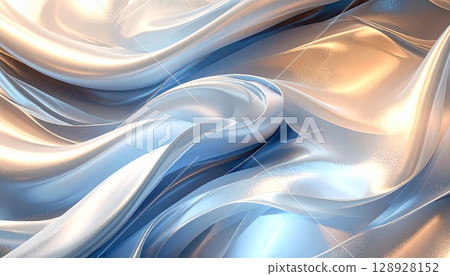 具有光和透明度的夢幻般流暢的抽象藝術背景紋理 128928152