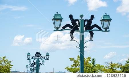 Scenery of Kurashiki Station in Kurashiki City, Okayama Prefecture, Japan 128928316