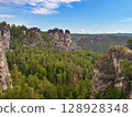 Saxon Switzerland view from above. 128928348