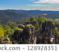 Saxon Switzerland view from above. 128928351