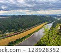 Saxon Switzerland view from above. 128928352