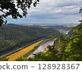 Saxon Switzerland view from above. 128928367