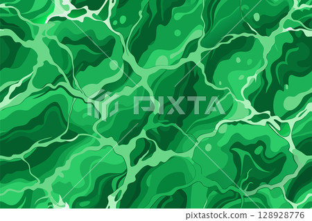 Modern green marble texture. Seamless vector design. 128928776