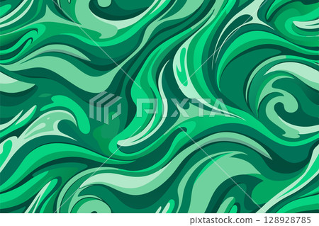 Organic marble vector pattern in green. Fluid artistic texture. Organic marble vector pattern in green. Fluid artistic texture. 128928785