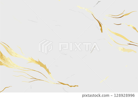 Luxurious White Marble with Gold Accents Pattern. Vector Illustration. 128928996