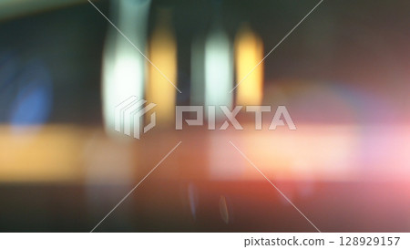 Abstract background of real lens flare for overlay or transition 128929157