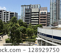 Urban landscape with apartment 128929750