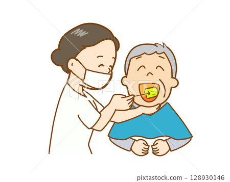 護理,保持口腔清潔,用海綿清潔 護理,保持口腔清潔,用海綿清潔 128930146