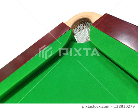 Top view of the snooker table corner. Top view of the snooker table corner. 128930279