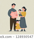 明智儲蓄、安心生活的秘訣，守護家人的笑容 128930547