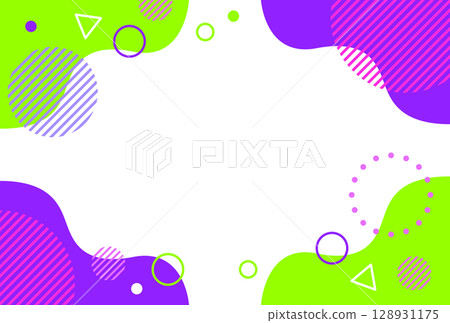 Abstract geometric pattern frame material, stylish, postcard size Abstract geometric pattern frame material, stylish, postcard size 128931175