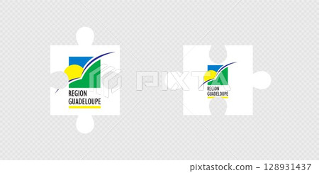 Puzzle Pieces with Guadeloupe Flag. Puzzle Pieces with Guadeloupe Flag. 128931437