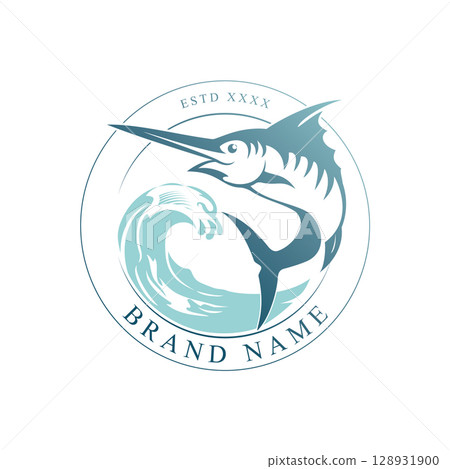 Blue Marlin Logo Design Inspiration 128931900