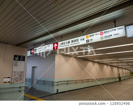 上野中央大道地下道指示牌 上野中央大道地下道指示牌 128932498