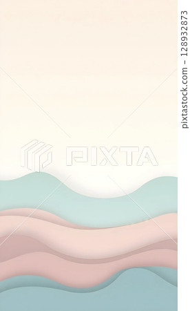 Moonrise Over Flat Papercut Hill Layers 128932873