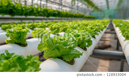 Indoor aquaculture for healthy lettuce 128933004