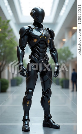 Elite Robot Warrior Student In Shiny Armor 128933531