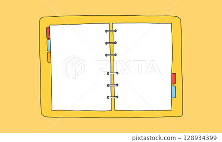 空白活頁筆記本框架插圖 128934399